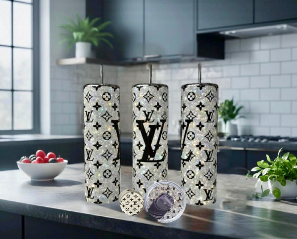 Silver Denim Luxe 20oz Tumbler Set