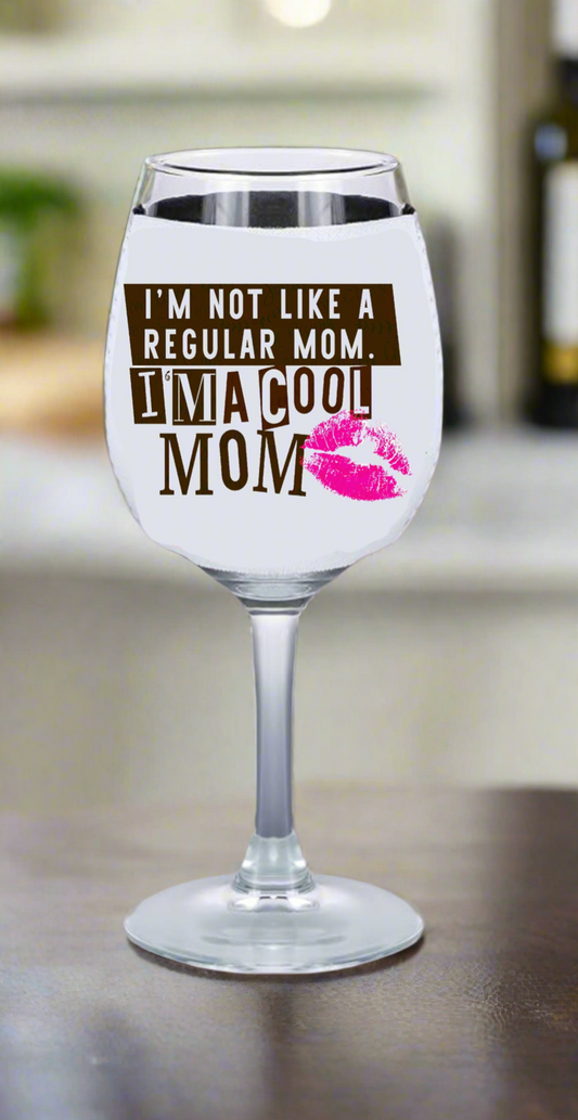 Cool Mom - Wine Glass Drink Koozie Inspired - Kreative By Design product image
