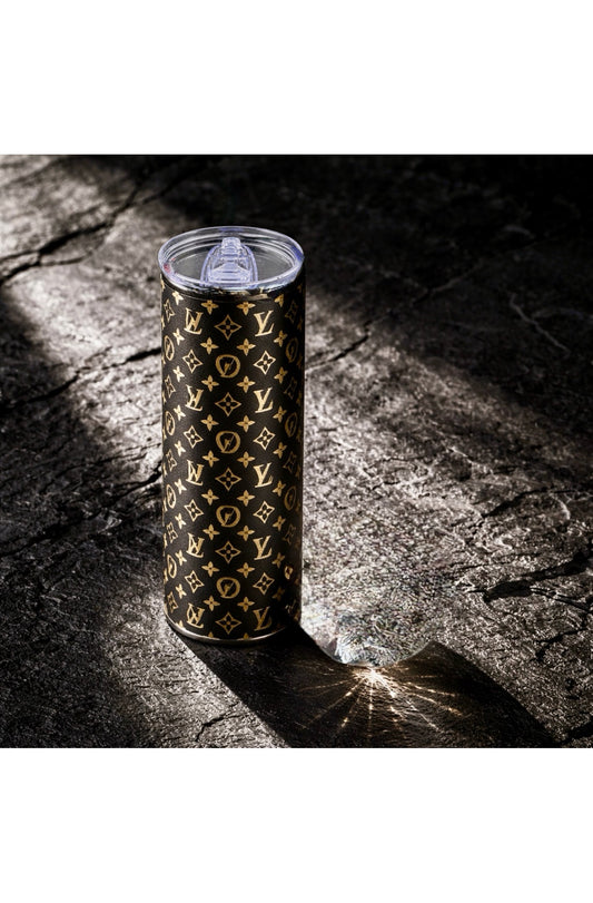 Dark & Gold Metallic 20oz Stainless Steel Tumbler