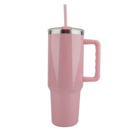 Queen Rose & Butterfly Engraved 40oz Tumbler with Handle