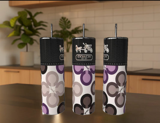 Blue or Purple Luxe 20 oz Stainless Steel Tumbler