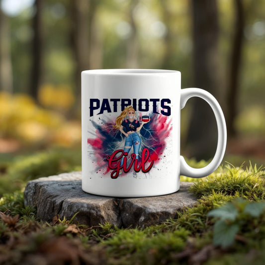 N.E Girl Ceramic Mug   11 oz