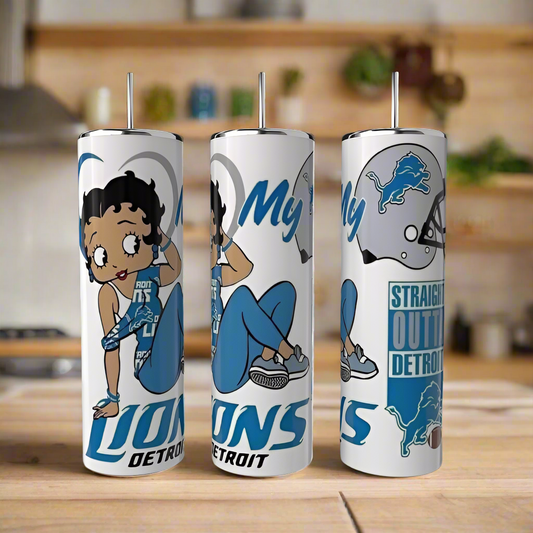 Detroit Betty 20oz Tumbler | Football Fan Cup