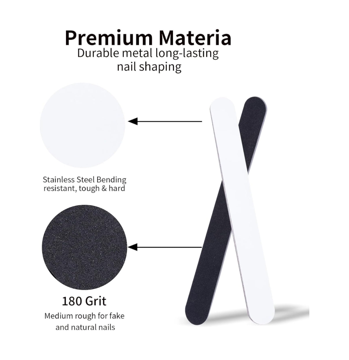 2pk Team Conrad 180 Grit Nail File