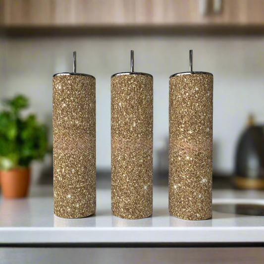 Gold Shimmer 20 oz Skinny Tumbler