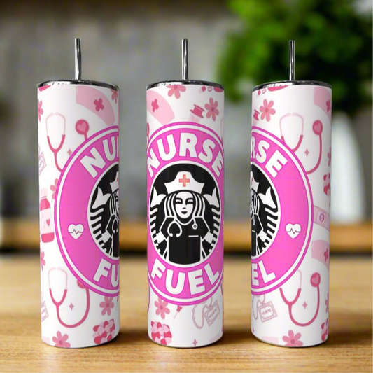 Nurse Fuel 20oz Tumbler handmade custom gift by Kreative By Design