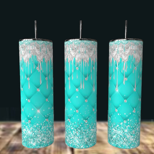 Teal Textured   Stainless Steel 20 oz Skinny Tumbler