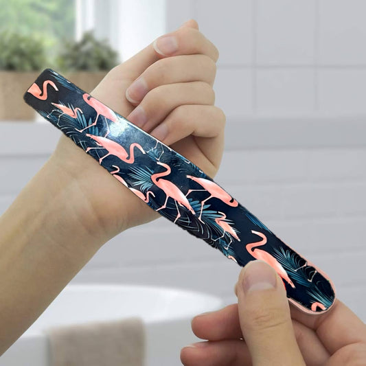 For the Love of Flamingos 180 GRIT Stainless Steel Nail File Emery Board