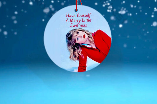 Blue Merry pop-inspired holiday Tree Ornament | Handmade Holiday Gift