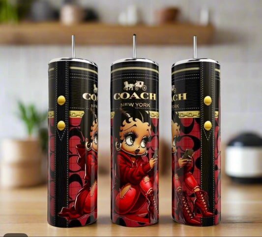 Diva Betty 20oz Skinny Tumbler handmade custom gift by Kreative By Design