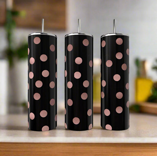 Polka Dots 20oz Tumbler handmade custom gift by Kreative By Design