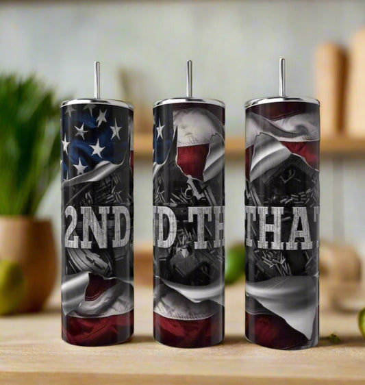 Amend That   2nd Amendment 20 oz Skinny Tumbler