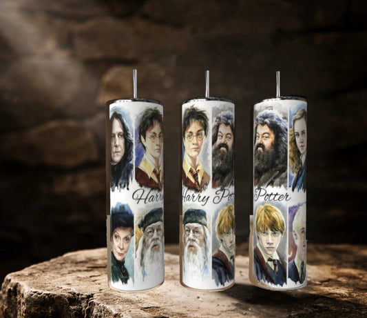 Wizard Illustration 20oz Tumbler handmade custom gift by Kreative By Design