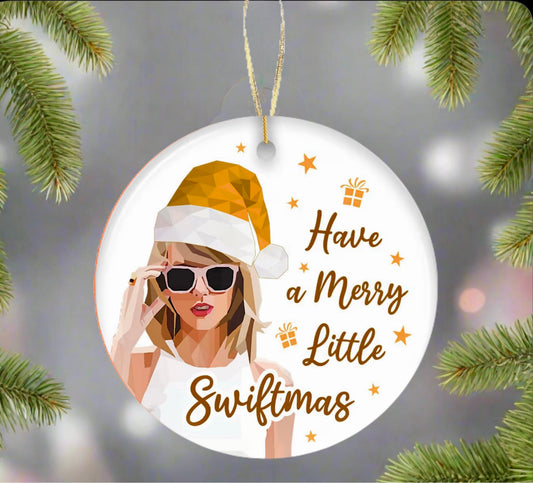 Merry Little pop-inspired holiday Tree Ornament | Handmade Holiday Gift