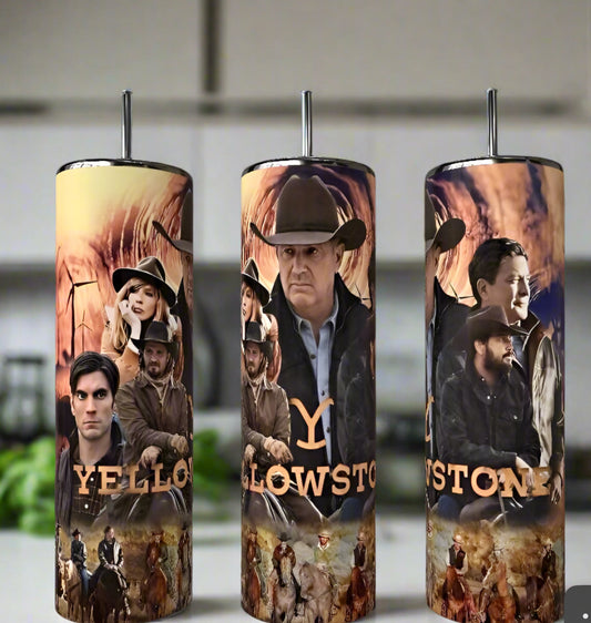 Yellowstone Dutton Family & Cast 20 oz Skinny Tumbler