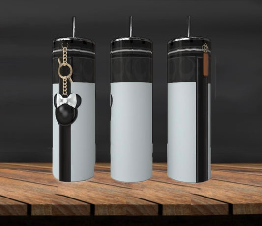 Icy Blue Handbag 20oz Stainless Steel Tumbler handmade custom gift by Kreative By Design