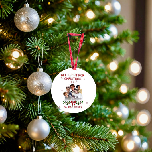 All I Want For Christmas Is Conrad Fisher Ceramic Tree Ornament | Handmade Holiday Gift