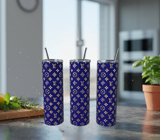 Blue & Gold 20 oz Skinny Tumbler