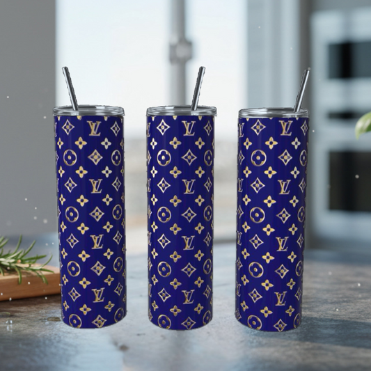 Blue & Gold 20 oz Skinny Tumbler