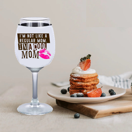Cool Mom - Wine Glass Drink Koozie Inspired - Kreative By Design product image