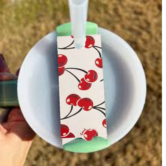 Cherry Lid Topper | Cute Fruit Tumbler Accessory