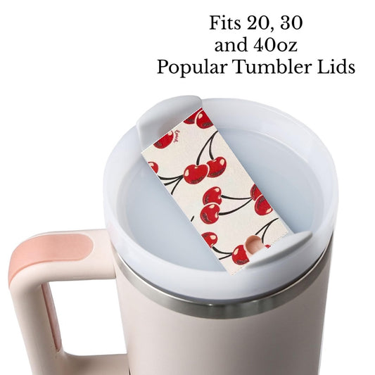 Cherry Lid Topper | Cute Fruit Tumbler Accessory