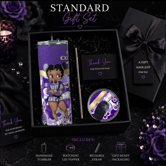 Boop Purple Luxe Gift Set 20 oz Skinny Tumbler
