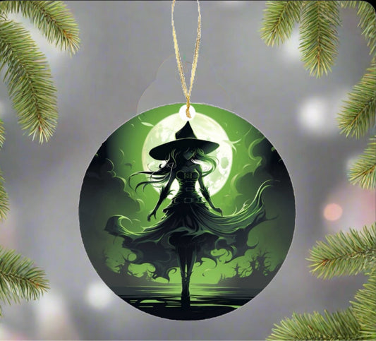Wicked Witch Ceramic Tree Ornament handmade holiday ornament by Kreative by Design