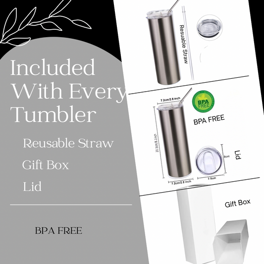 Energy Drink Inspired 20 oz Skinny Tumbler
