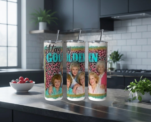 Golden Girls Quotes 20oz Skinny Tumbler | Funny Retro TV Inspired Travel Mug | Gift for Best Friends