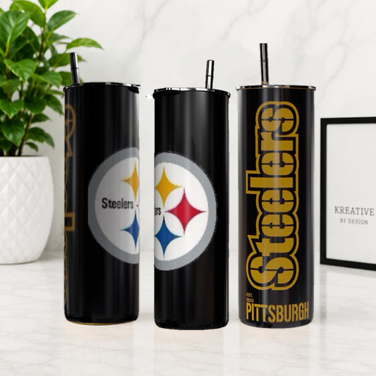 Black & Gold   Sports   20 oz Skinny Tumbler
