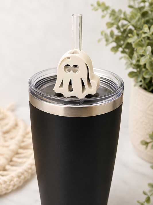 Ghost Straw Topper – Halloween Tumbler Accessory