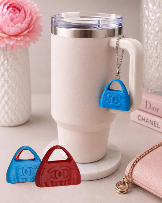 Mini Monogram Handbag Cup Charm | Tumbler Accessory