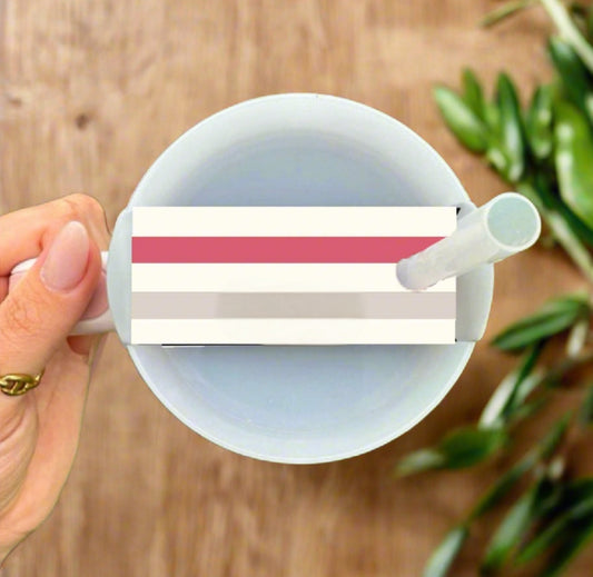 Stripe Lid Topper handmade custom gift by Kreative By Design