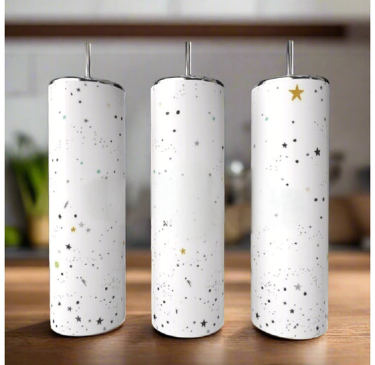 Spackle 20oz Skinny Tumbler handmade custom gift by Kreative By Design