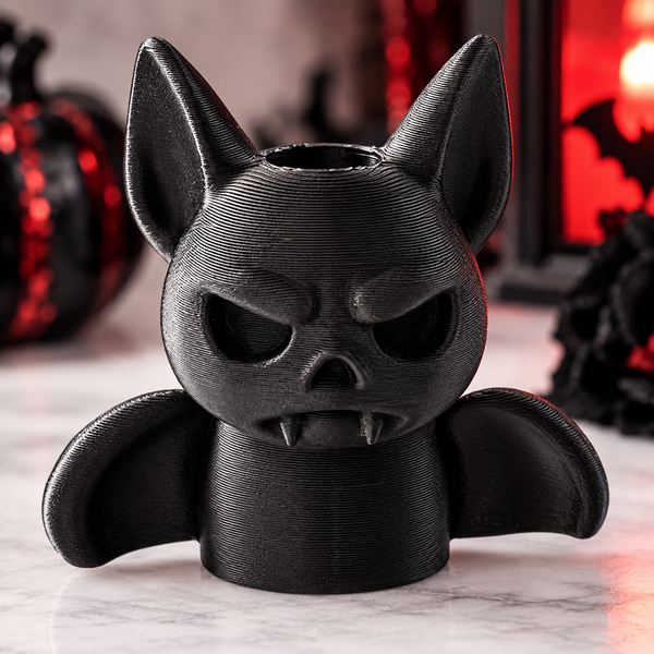 3D Printed Bat Straw Topper | Gothic Halloween Tumbler Accessory