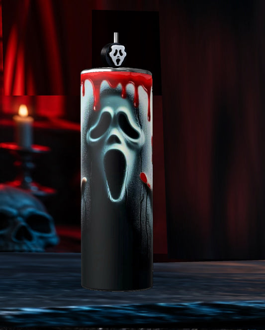 Scream-Inspired Bloody Handprint 20oz Tumbler | Horror Halloween Cup