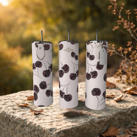 Chalky-Cherry Design 20oz Stainless Steel Tumblers handmade custom gift by Kreative By Design