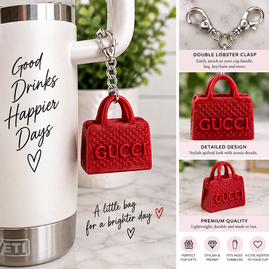 Belted Handbag Cup Charm | Tumbler Handle Charm