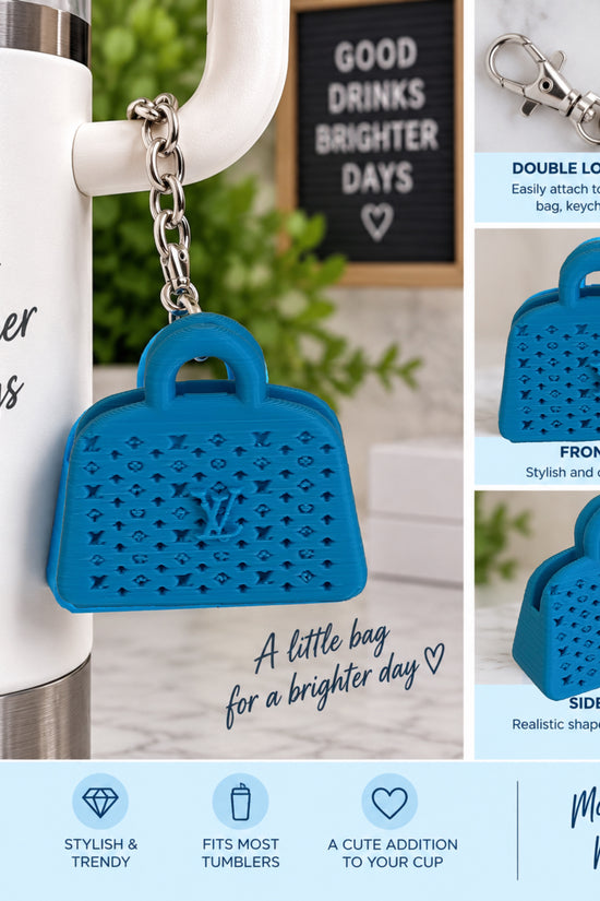 Mini Teal Cup Charm | Purse Tumbler Charm