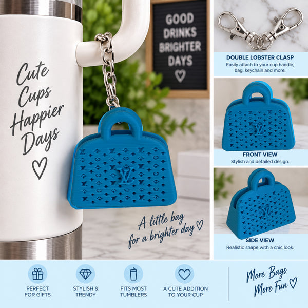 Mini Teal Cup Charm | Purse Tumbler Charm