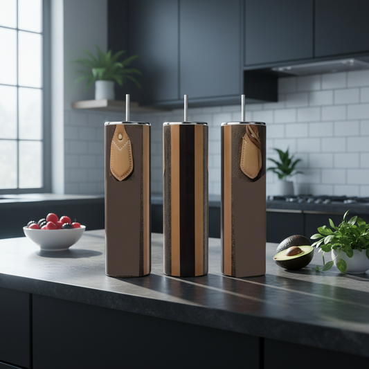 Luxe brown tumbler
