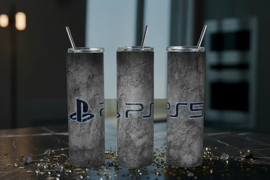 Gamer PS5 20 oz Skinny Tumbler