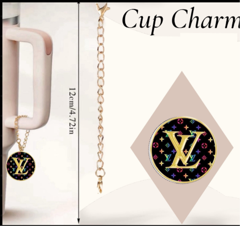 multicolor LV gold cup charm_silver gold