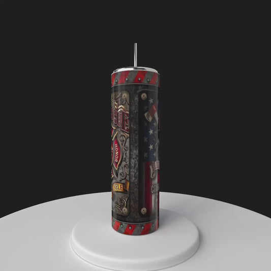 Fire Rescue 20 oz Skinny Tumbler