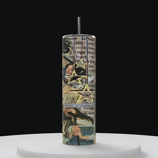 Gracie Abrams Dark Collage 20 oz Stainless Steel Tumbler